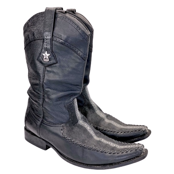 Los Altos Cowboy Western Genuine Stingray Size 12EE Exotic Boots